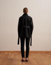 %100 koton cep detaylı parka siyah 5