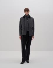 yün karışımlı kapitone mont antrasit 4