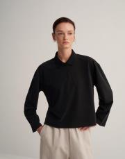 polo yaka tişört siyah