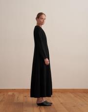 dikiş detaylı şık elbise siyah 3