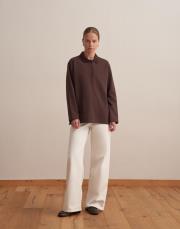 polo yaka sweatshirt kahve