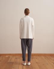 polo yaka sweatshirt ekru 3