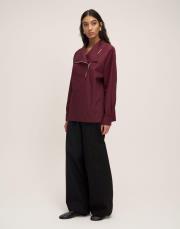 fermuarlı bluz bordo 2