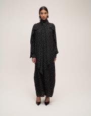 puantiyeli elbise siyah