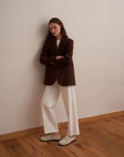 yün karışımlı blazer kahve 2