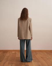 yün karışımlı blazer bej 3