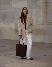 yün karışımlı blazer bej 5