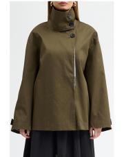 up kısa trench haki