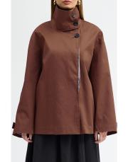 up kısa trench kahve