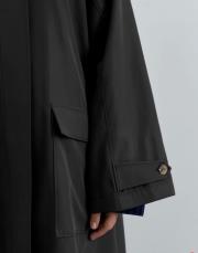 fermuarlı trench siyah 3