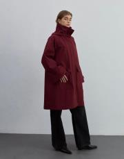 fermuarlı trench bordo