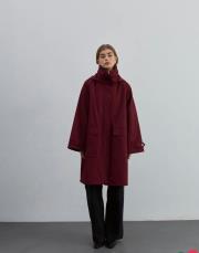 fermuarlı trench bordo 2