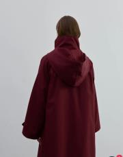 fermuarlı trench bordo 3