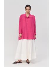 qooq store yarasa kol gömlek fuşya