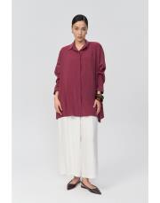 qooq store yarasa kol gömlek mürdüm