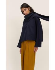 atkılı kaşe bluz lacivert 2