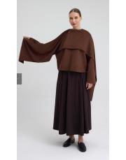 atkılı kaşe bluz camel 2