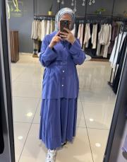 hilay stella etekli takım indigo