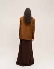 tek düğmeli yün ceket camel 4