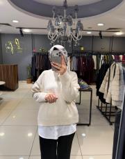 kısa triko kazak bej