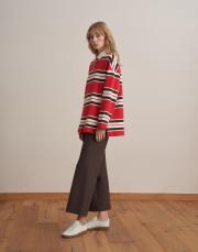 %100 pamuk polo yaka sweatshırt kırmızı 3