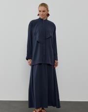 hilay soye etekli takım lacivert