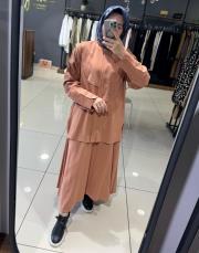 hilay soye etekli takım turuncu