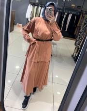 hilay soye etekli takım turuncu 2