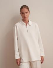 fermuarlı sweatshırt ekru 3