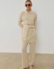 hilay aleksa pantolonlu takım bej