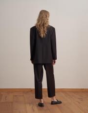 çift dğmeli yün blazer koyu mürdüm 4