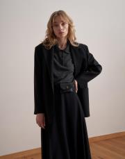 çift dğmeli yün blazer siyah 4