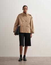yüksek yaka koton trençkot camel 2