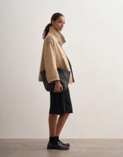 yüksek yaka koton trençkot camel 3