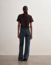 orta bel ispanyol paça jean koyu mavi 3