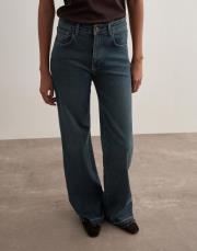 orta bel ispanyol paça jean koyu mavi 4