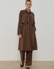 hilay belda pantolonlu takım kahve