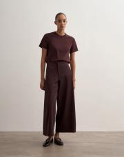 pileli geniş kesim pantolon bordo 3