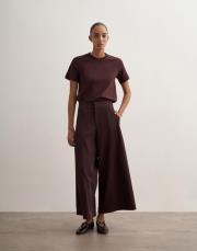 pileli geniş kesim pantolon bordo 4