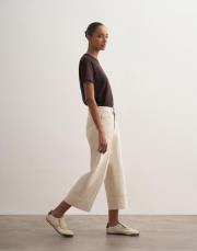 %100 koton wıde leg crop jean ekru 3