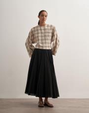 organik pamuk ekose bluz bej 2