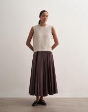 parçalı koton etek kahve 2