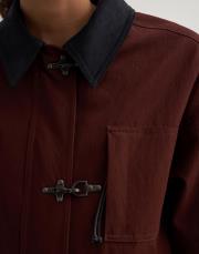 kancalı organik koton ceket bordo 5