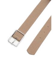 dikdörtgen tokalı süet kemer kum 3