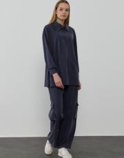 hilay nora pantolonlu takım lacivert