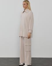 hilay nora pantolonlu takım bej 2