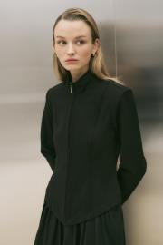 salsa örme oturtmalı ceket siyah 3