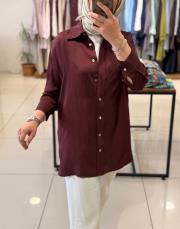 lilac asetat gömlek bordo