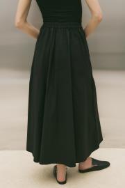 salsa paper touch pileli koton etek siyah 4