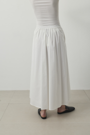 salsa paper touch pileli koton etek beyaz 3